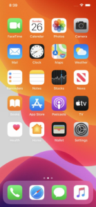 iPhone 11 főképernyője