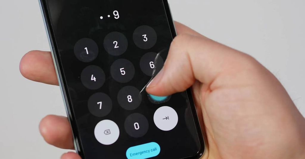 PIN kóddal lezárt telefon